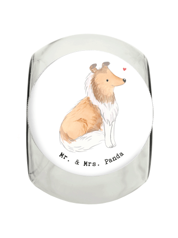 Mr. & Mrs. Panda Leckerli Glas Hund Langhaar Collie Moment ohne ... in Weiß