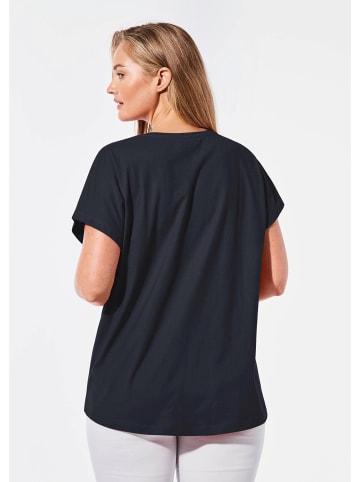 GOLDNER Shirt mit Rundhalsausschnitt in marine