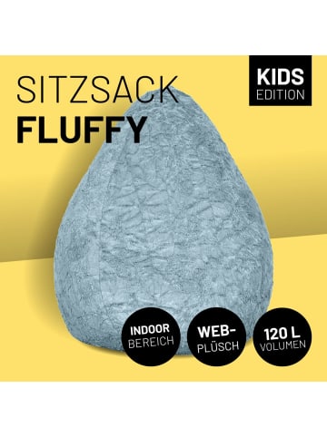 Lumaland Sitzsack Fluffy 120l pastellblau  Blau