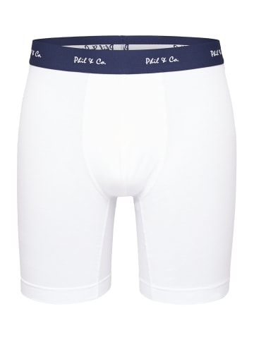 Phil & Co. Berlin  Retro Pants Jersey Long Boxer in black+beige+white