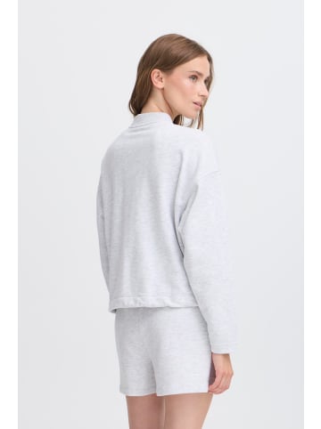 ICHI Sweatjacke IHSKYLA Loose fit in Light grey melange