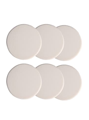 Intirilife 6x Make Up Kosmetik Schwamm Weicher Beauty Blender in Weiß