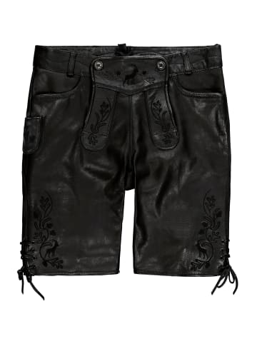 JP1880 Lederhose in schwarz