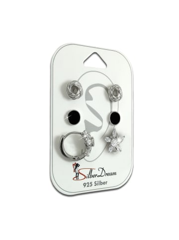 SilberDream Ohrringe Silber 925 Sterling Silber Knoten, Rund, Blume Ohrstecker