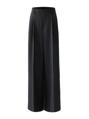 Oui Bundfaltenhose in dk grey black