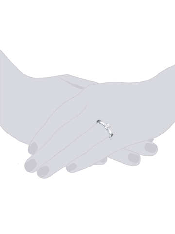 Trilani Ring Sterling Silber Zirkonia in silber