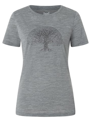 super.natural Merino T-Shirt W TREE OF KNOWLEDGE TEE in grau