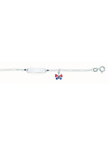 Adeliás Damen 925 Silber Figaro Armband 14 cm Ø 2 mm in silber