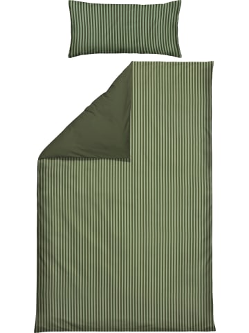 Erwin Müller Perkal Wendebettwäsche in oliv-jade