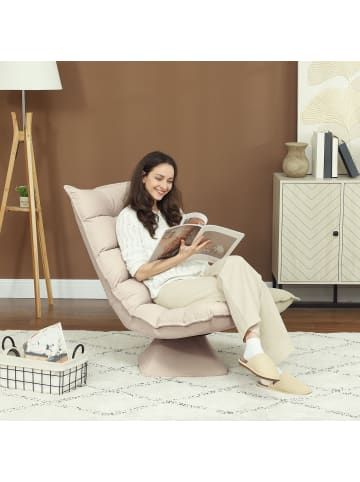 HOMCOM Bodenstuhl-62L x 70B x 95H cm-Beige