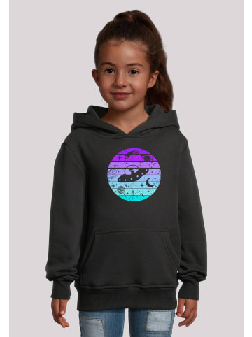 F4NT4STIC Hoodie Retro Alien Weltraum Sonnenuntergang in schwarz