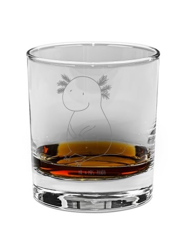 Mr. & Mrs. Panda Scotch Glas Axolotl Niedlich ohne Spruch in Transparent