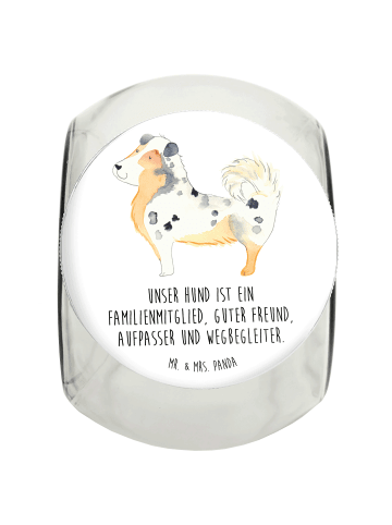 Mr. & Mrs. Panda Dose Hund Australien Shepherd mit Spruch in Weiß