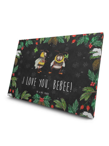 Mr. & Mrs. Panda Advents-Teekalender Bienen Paar mit Spruch in Kreidetafel