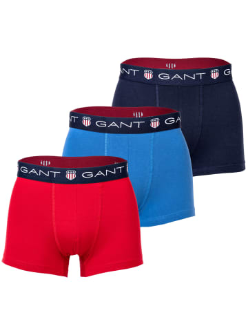 Gant Boxershort 3er Pack in Blau/Rot