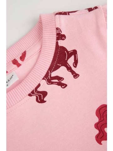 Coccodrillo Langarm-Sweatshirtkleid in gedämpftes Rosa