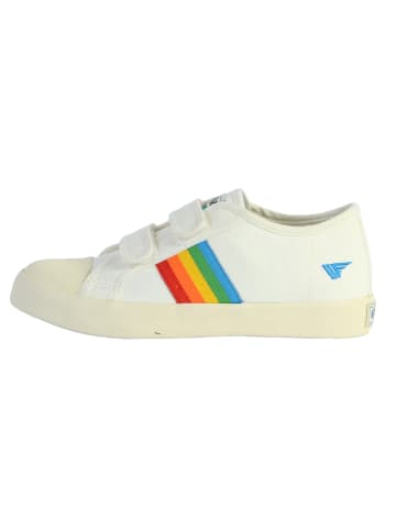 Gola Kinder-Sneaker „Coaster Rainbow“ mit Klettverschluss Off-White-Multicolor