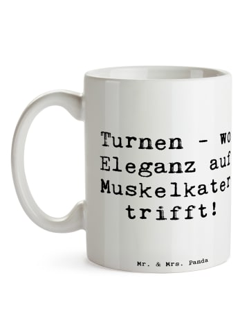 Mr. & Mrs. Panda haferl Spruch Turnen Eleganz mit Spruch in Weiß