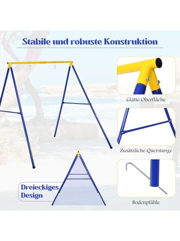 COSTWAY Schaukelgestell in Gelb