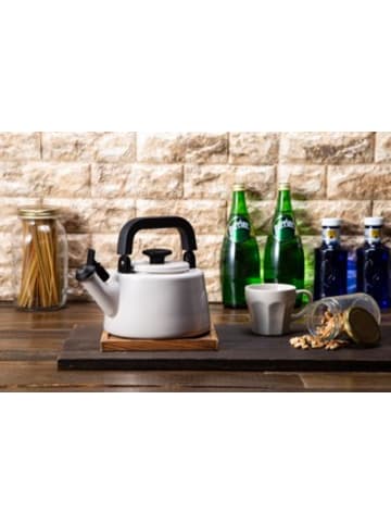 Honey Ware Pfeifender Wasserkessel COTTON, Grau, 2,1L