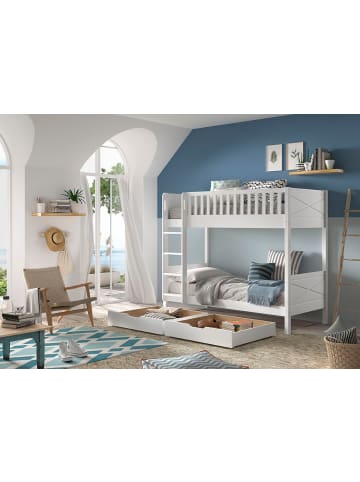 58 aufm Kessel ETAGENBETT Karyl 208x175x105 aus Massivholz in Weiß