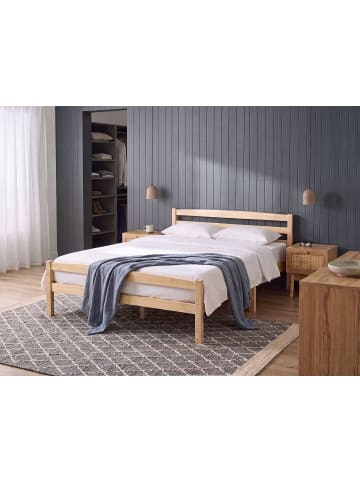 Beliani Doppelbett ECHALLON in Braun - (W) 167 x (H) 71 x (L) 208 cm