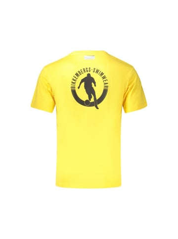 Bikkembergs Gelb Herren T-Shirt aus Baumwolle