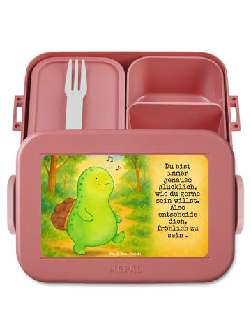 Mr. & Mrs. Panda Bento Box Schildkröte Pfeifen Design mit Spruch in Rot Pastell