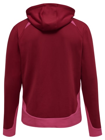 Hummel Reißverschluss Kapuzenpullover Hmllead Herren in BIKING RED