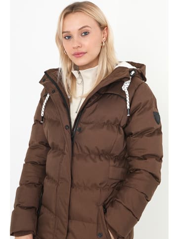 Brave Soul Winterjacke Steph Chocolate Herringbone_S