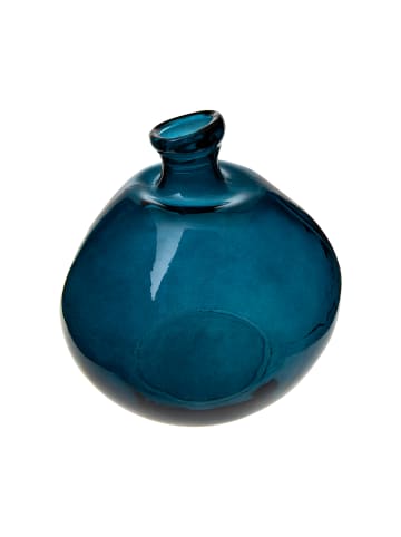 Atmosphera Créateur d'intérieur Runde Vase für Schnittblumen, Glas in Blau, Ø 33 cm
