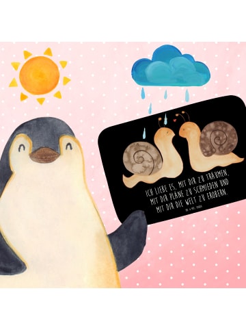 Mr. & Mrs. Panda Badvorleger Schnecken Liebe mit Spruch in Schwarz