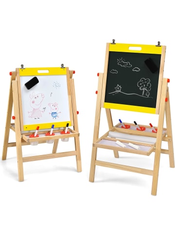 COSTWAY 3 in 1 Staffelei in Gelb