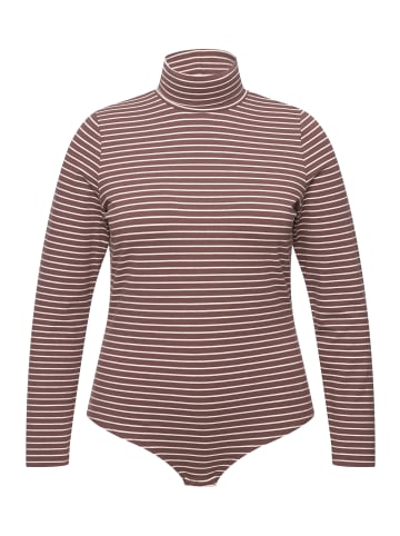 Ulla Popken Longsleeve in dunkles taupe