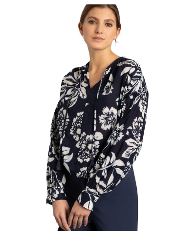More & More Blumenprintbluse in shadow flower print dark blue