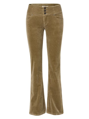 KOROSHI Damen Cordhose Korsett Botcut Pushup in khaki