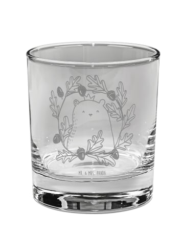 Mr. & Mrs. Panda Whiskeyglas Bär König ohne Spruch in Transparent