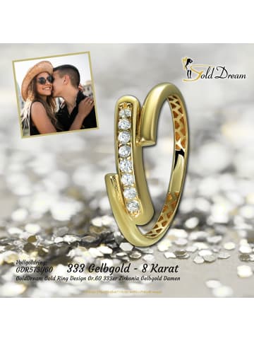GoldDream 333 Gelbgold - 8 Karat Damen Ringe Design Fingerring 60 (19,1)