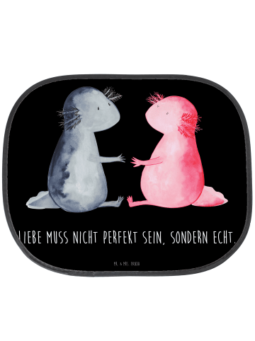 Mr. & Mrs. Panda Auto Sonnenschutz Axolotl Liebe mit Spruch in Schwarz