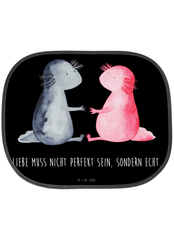 Mr. & Mrs. Panda Sonnenschutz Auto Axolotl Liebe mit Spruch in Schwarz