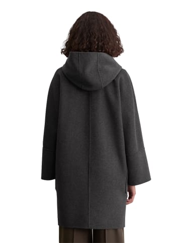 Marc O'Polo Kapuzen-Mantel relaxed in Dark Grey Melange