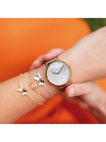 Girl Only Armbanduhr-Analog silber mittel (ca. 34mm) Girl Only GO