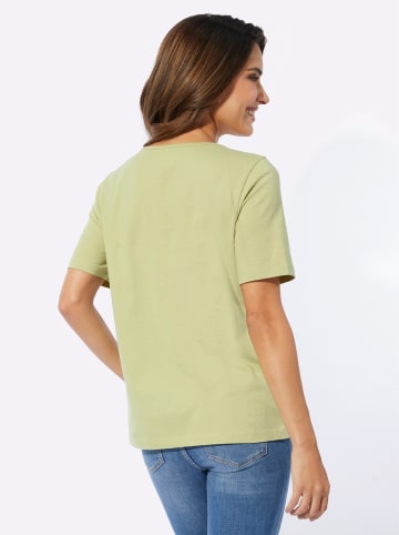 Sieh an! Rundhalsshirt in lindgrün-eucalyptus