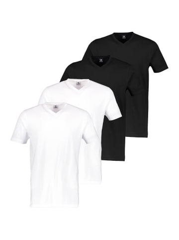 Lerros T-Shirt Basic in Schwarz / weiß