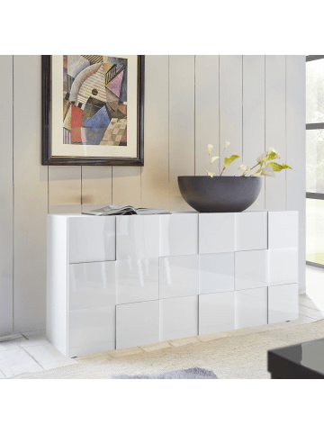 CALICOSY Sideboard Dama DAMA in Weiß - (W) 181 x (H) 84 x (L) 42 cm