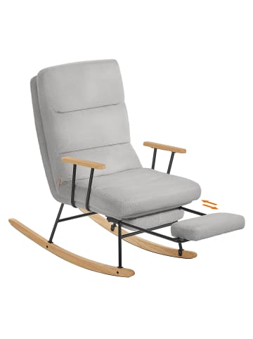 SONGMICS HOME Schaukelsessel Teou in Grau - (B)67 x (H)100 x (T)97 cm