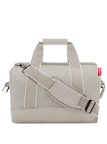 Reisenthel travelling allrounder M - Reisetasche 40 cm (twist maroon) in herringbone sand