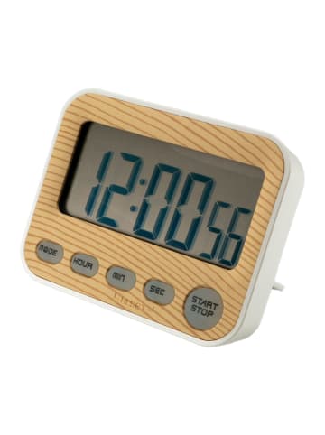 Intirilife Digitaler Timer in Holzoptik in BRAUN