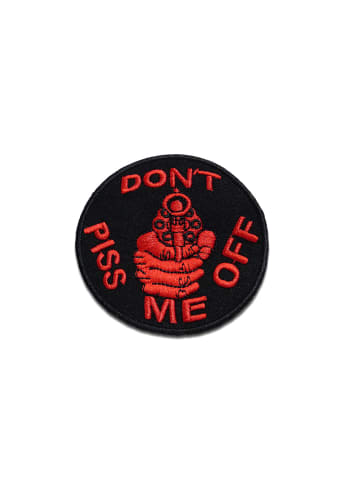 Catch the Patch Don´T Piss Me Off BikerApplikation Bügelbild inRot