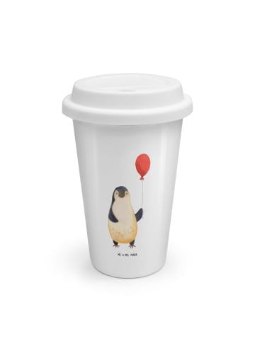 Mr. & Mrs. Panda Thermobecher Pinguin Luftballon ohne Spruch in Weiß